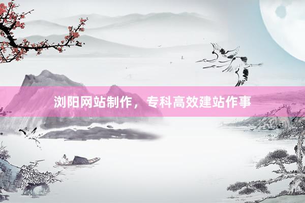 浏阳网站制作，专科高效建站作事